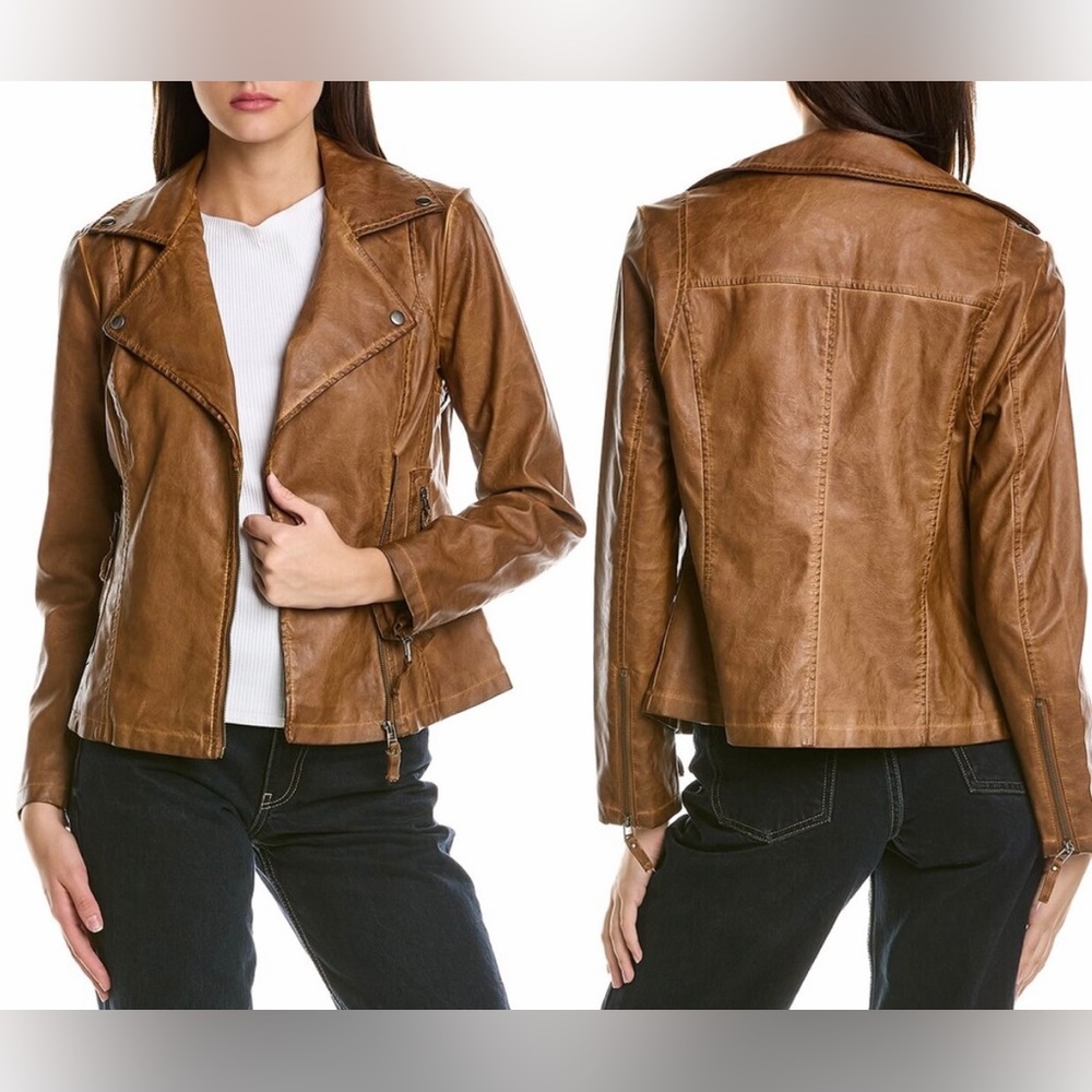 Max Studio pleather motorcycle jacket, XL, NWT